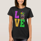 Cute I Love Mardi Gras Pug Dog Puppy Lover Premium T-Shirt (Vorderseite)