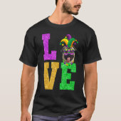 Cute I Love Mardi Gras Pug Dog Puppy Lover Premium T-Shirt (Vorderseite)
