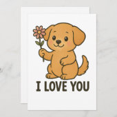 Cute I Love You  Feiertagskarte (Vorne/Hinten)