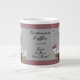 Cute & I ❤️ True Crime.–Personalized Name Jumbo-Tasse