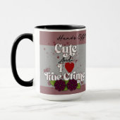 Cute & I ❤️ True Crime.–Personalized Name Tasse (Links)