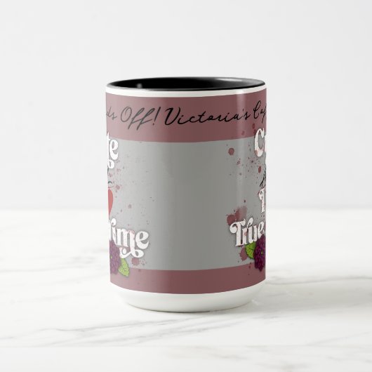 Cute & I ❤️ True Crime.–Personalized Name Tasse (Zentrum)