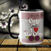 Cute & I ❤️ True Crime.–Personalized Name Tasse