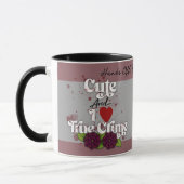 Cute & I ❤️ True Crime.–Personalized Name Tasse (Links)