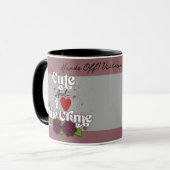 Cute & I ❤️ True Crime.–Personalized Name Tasse (Vorderseite Links)