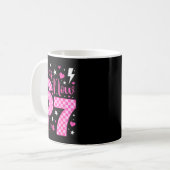 Cute I Was 6 Now I'm 7 Year Old Birthday Six Seven Kaffeetasse (Vorderseite Links)