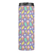 Cute Ice Cream Pattern – Adorable Frozen Treat Thermosbecher (Rückseite)