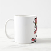 Cute Ice Hockey Cat Player – Fun Sports Cartoon De Kaffeetasse (Links)