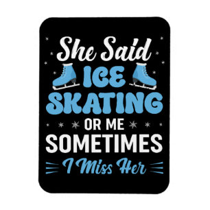 Cute Ice Rink Synchronized ruft an Magnet