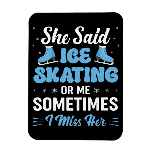 Cute Ice Rink Synchronized ruft an Magnet (Vertikal)
