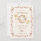 Cute Illustrated Casual Thanksgiving Friendsgiving Einladung (Vorderseite)