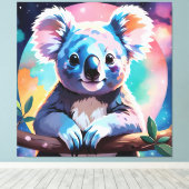 Cute illustration of a koala leinwanddruck (Insitu (Holzboden))