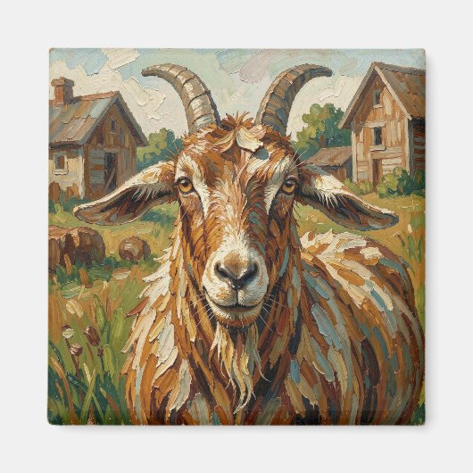 Cute Impastos Farm Animal Goat   Magnet (Vorne)