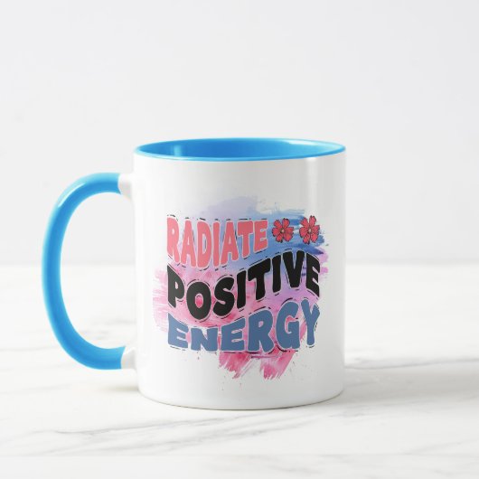 Cute inspirational word art positive  tasse (Links)