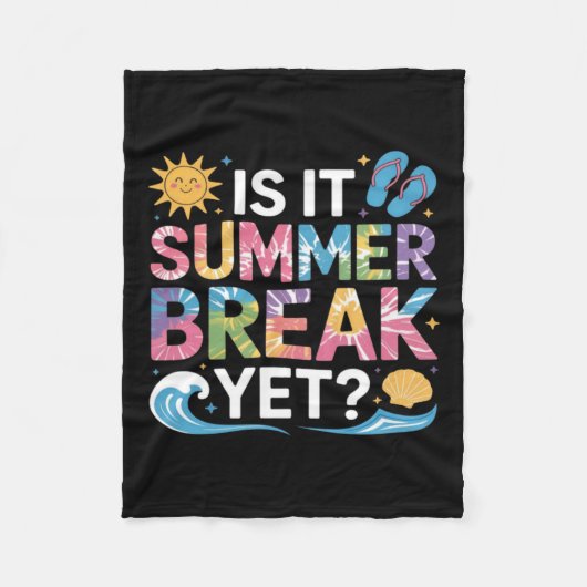 Cute ist Sommerferien Lehrer Schüler Tie Dye Fleecedecke (Vorderseite)