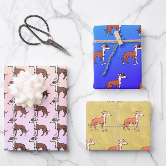 Cute Italian Greyhound Image Geschenkpapier Set (Vorderseite)