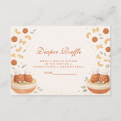 Cute Italian Little Meatball Diapper Raffle Begleitkarte (Vorderseite)