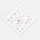 Cute Italian Minimalist Birthday Serviette (Ecke)