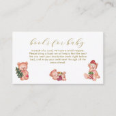 Cute It's Cold Outside Bear Books For Baby Shower  Begleitkarte (Vorderseite)