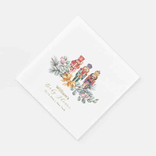 Cute It's Cold Outside Nutcracker Baby Shower Serviette (Ecke)