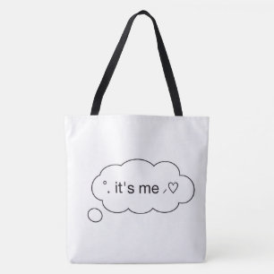"Cute It's Me Speech Bubble White Tote Bag Simpl Tasche