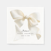 Cute Ivory Coquette Bow Baby Shower Serviette (Vorderseite)
