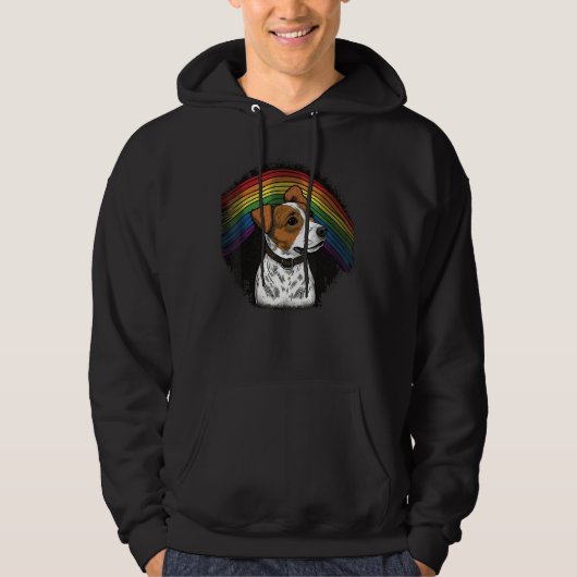 Cute Jack Russell Terrier Dog on Jack Russell Terr Hoodie (Vorderseite)
