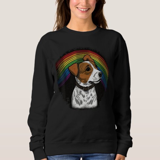 Cute Jack Russell Terrier Dog on Jack Russell Terr Sweatshirt (Vorderseite)
