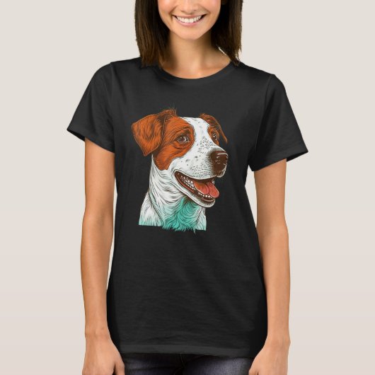 Cute Jack Russell Terrier Dog on Jack Russell Terr T-Shirt (Vorderseite)