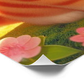 cute Japanese orange tabby cat Poster (Ecke)