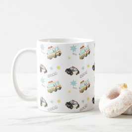 Cute Japanese Police & Ambulance - Soft Colors Kaffeetasse