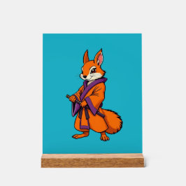Cute Japanese Samurai Squirrel Acrylschild