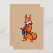 Cute Japanese Samurai Squirrel Dankeskarte (Vorne/Hinten)