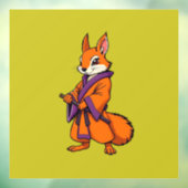 Cute Japanese Samurai Squirrel Fensteraufkleber (Blatt 3)