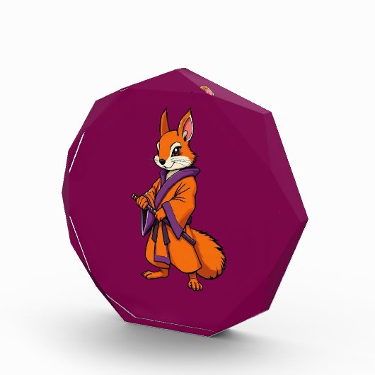 Cute Japanese Samurai Squirrel Fotoblock (Rechts)