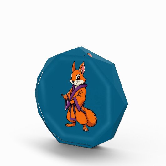 Cute Japanese Samurai Squirrel Fotoblock (Rechts)