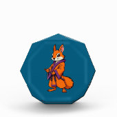 Cute Japanese Samurai Squirrel Fotoblock (Vorderseite)