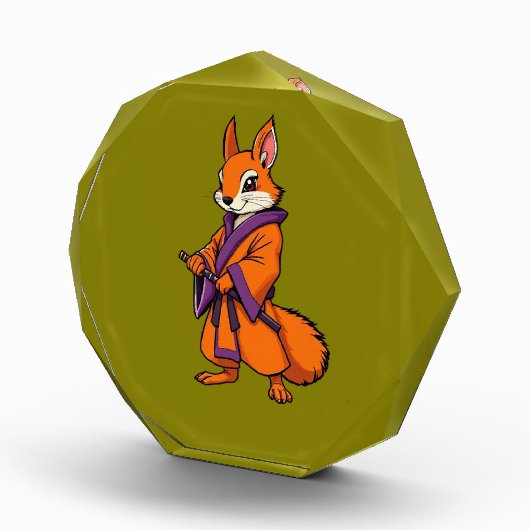 Cute Japanese Samurai Squirrel Fotoblock (Rechts)