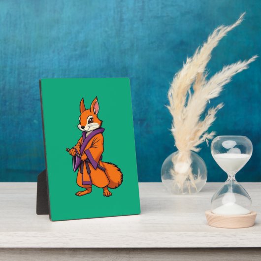 Cute Japanese Samurai Squirrel Fotoplatte (Seite)