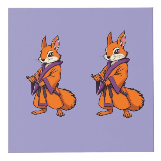 Cute Japanese Samurai Squirrel Würfel (Oberseite)