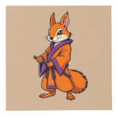 Cute Japanese Samurai Squirrel Würfel (Vorderseite)