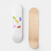 Cute jelly babies candy sweets cartoon skateboard (Vorderseite)