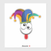 Cute Jester Sticker – Fun Medieval Fool for Laptop (Blatt)