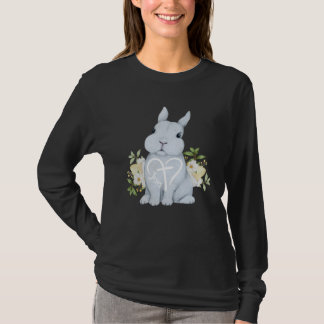 Cute Jesus Love Rabbit Bunny Spring Flowers Happy T-Shirt