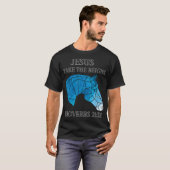 Cute Jesus Take The Reins Stained Glass Horse  T-Shirt (Vorne ganz)