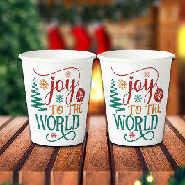 Cute 'Joy to the World' Christmas Pappbecher