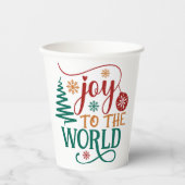 Cute 'Joy to the World' Christmas Pappbecher (Vorderseite)