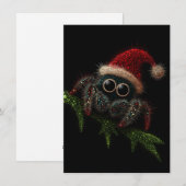 Cute Jumping Spider Christmas Cards Feiertagskarte (Vorne/Hinten)