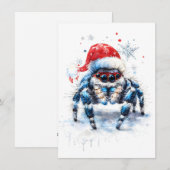 Cute Jumping Spider Christmas Cards Feiertagskarte (Vorne/Hinten)