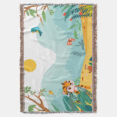 🦁 Cute Jungle Animal Kids Blanket  Decke (Vorderseite Vertikal)